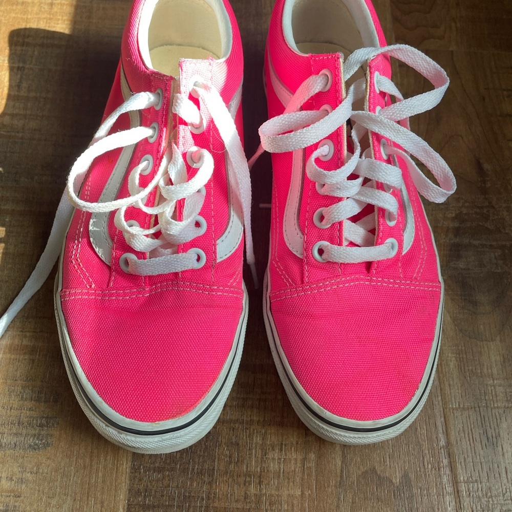 Vans Pink and White Women's Sneakers